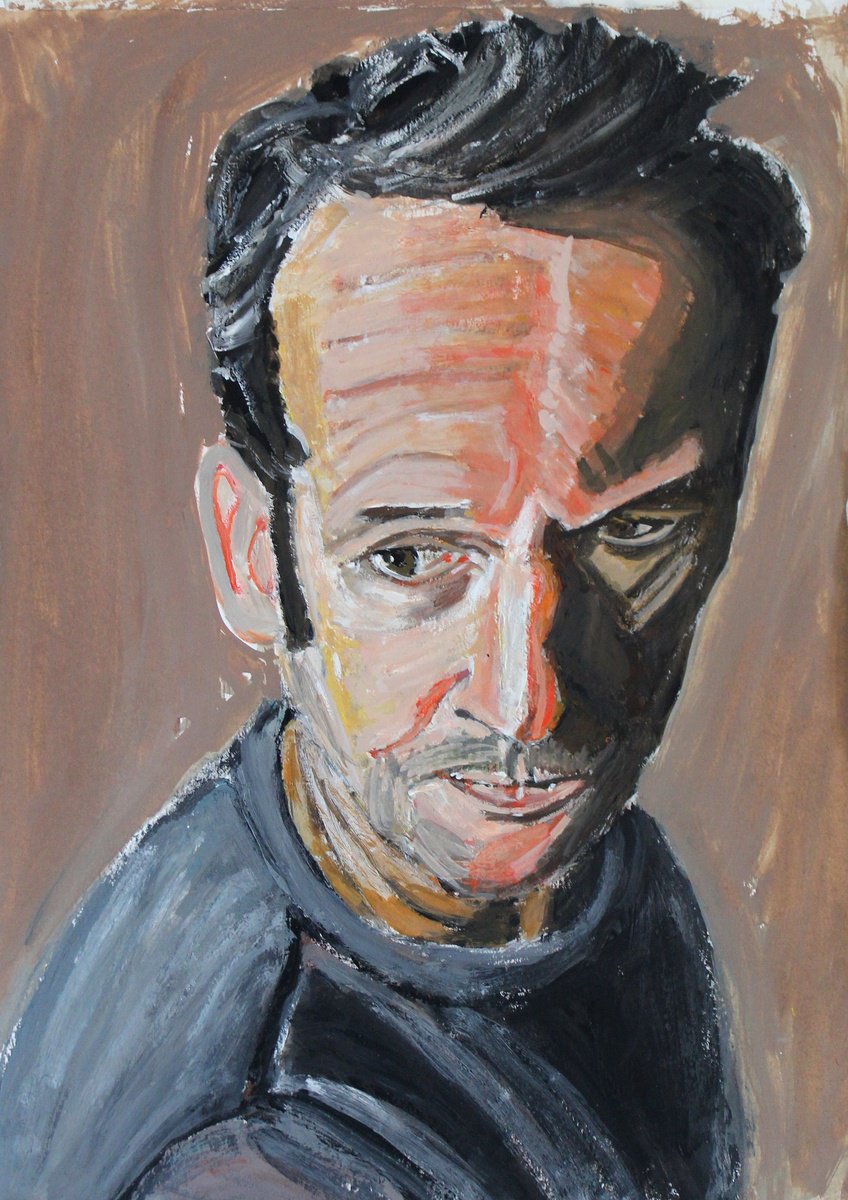Expressive Portrait Painting By James Henry Johnston, 9 X 12, A Fleeting Reminder, Original Artwork