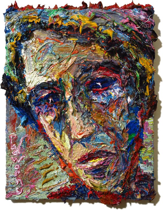 Original Oil Painting Expressionism Modern Portrait Face