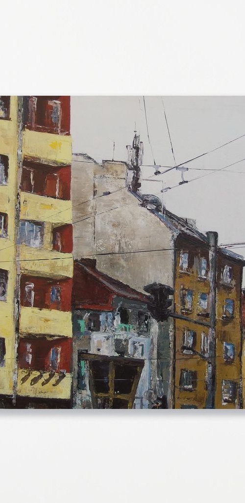 “Bul. Vasil Levski & Count Ignatiev Street“ - 65x80cm - Artwork by Georgi Nikov