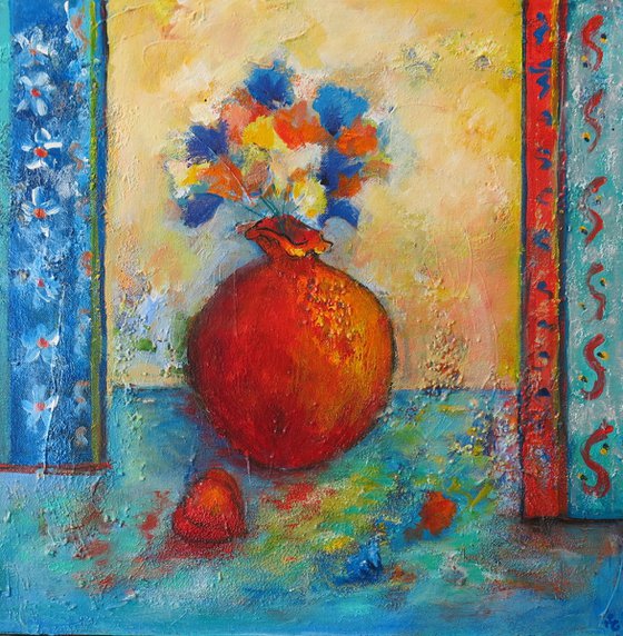 Terracotta Pot and Flowers