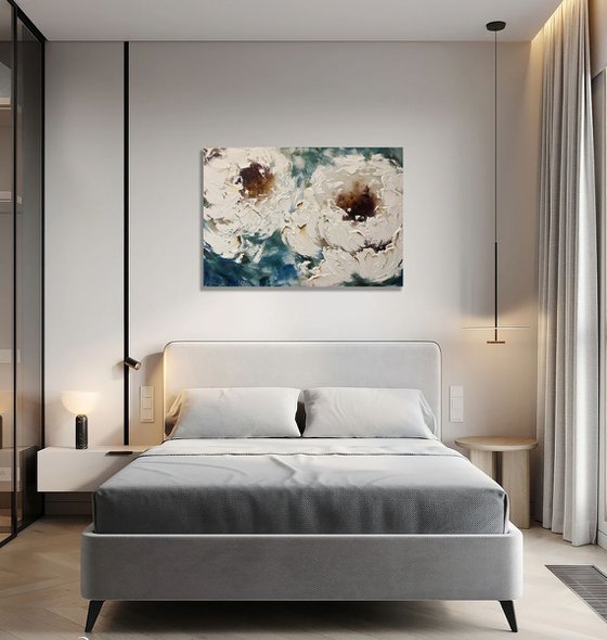 Luxurious voluminous peonies
