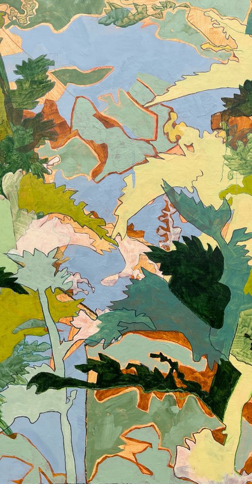 Afternoon View with Flowering Nettles by Linda Jones