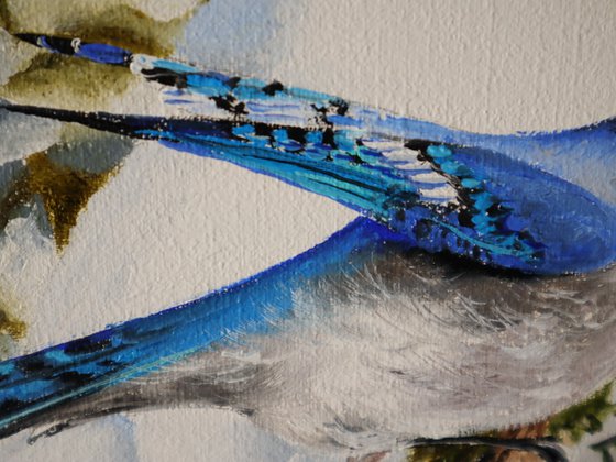 Bird Painting, Blue Jay