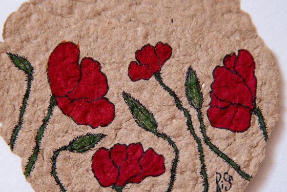 Red poppies small drawing