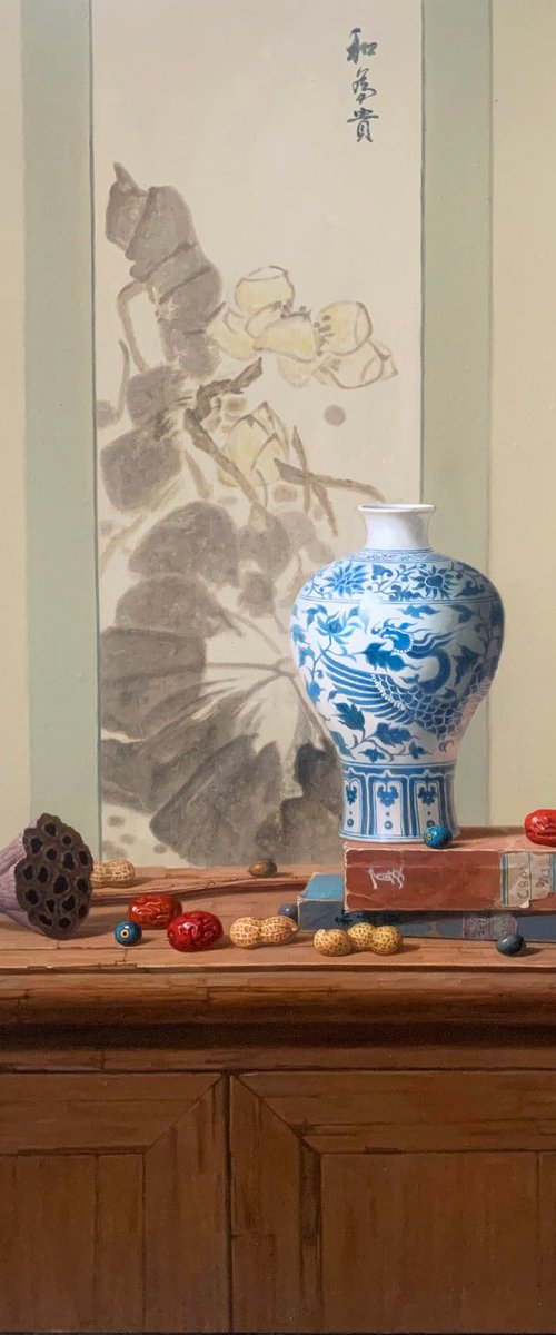 Still life:zen art c243 by Kunlong Wang