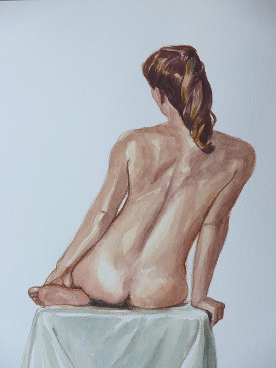 Seated female nude