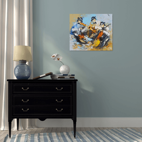 Jazz trio (60x70cm, oil painting)