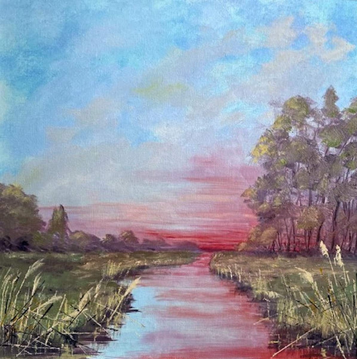 SUNSET IN THE FENS by BARBARA HARLOW