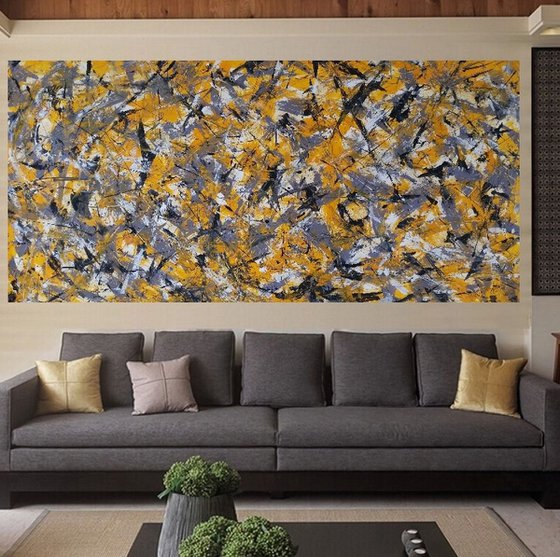 Modern Abstract  ACRYLIC PAINTING on CANVAS by M.Y.