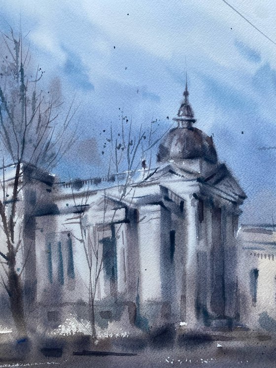 The city opening into spring