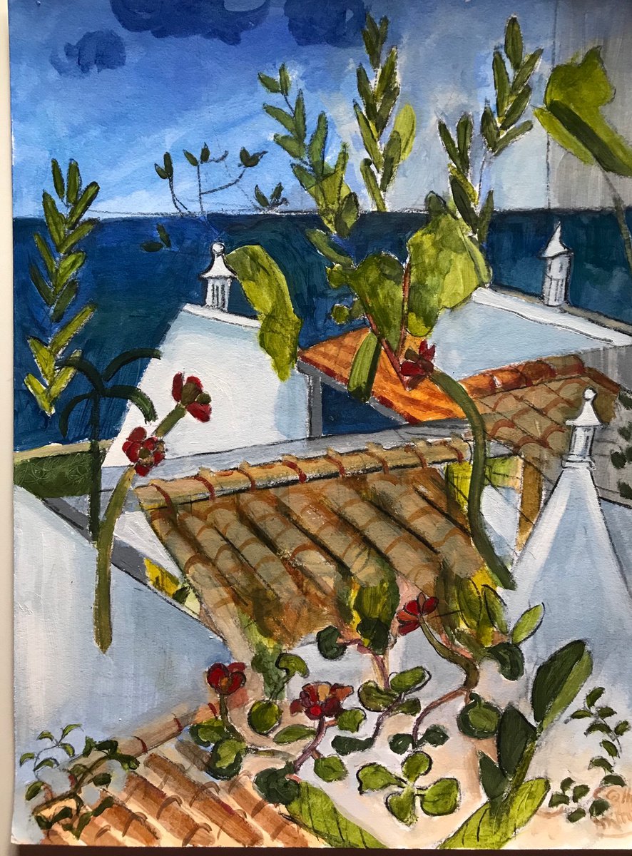 Red roofs Portugal by Christine Callum McInally