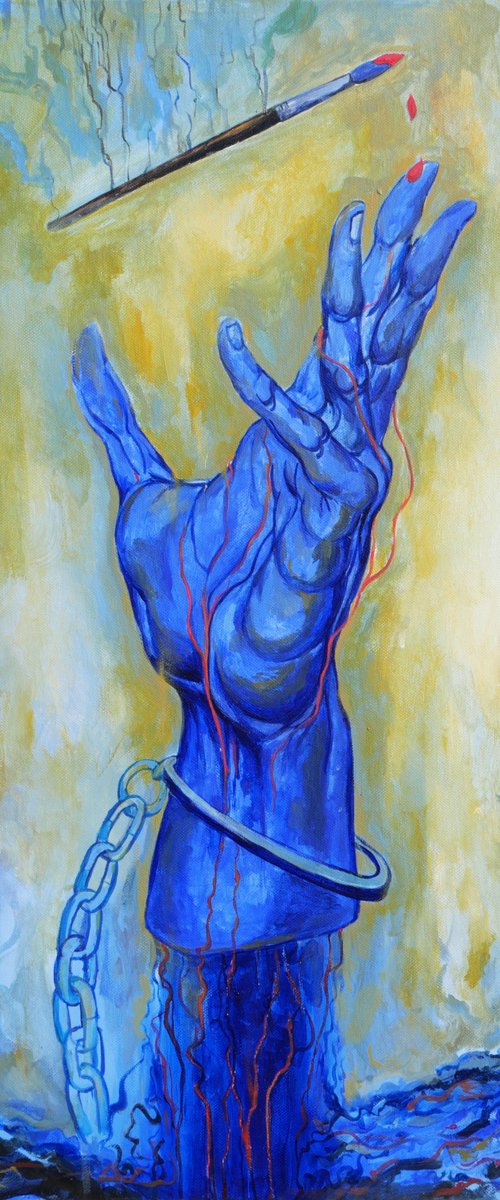 Reach the Creativity - Acrylic painting 50x70cm by Georgi Nikov