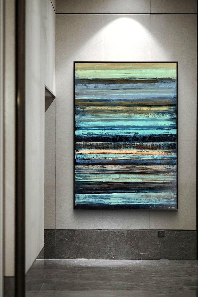 Abstract Oil Painting By Tigran Mamikonyan, 39 X 59", Road Iii 100X150Cm, Original Artwork