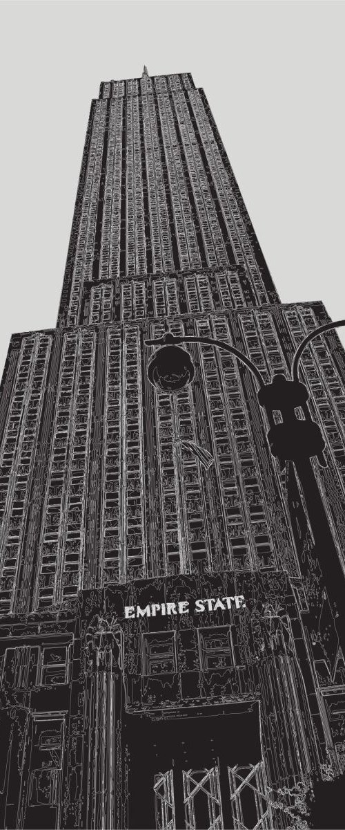 Empire State Building 2 NY B&W by Keith Dodd