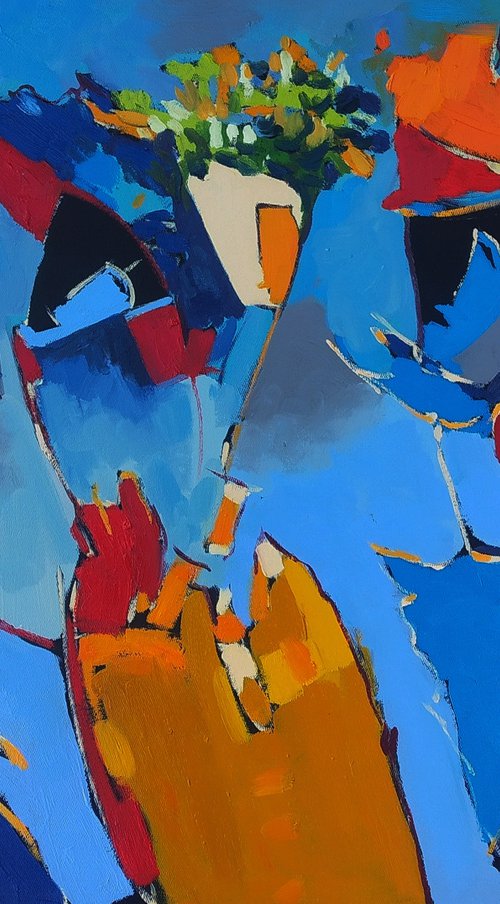 Abstract - Spring(55x70cm, oil painting, ready to hang) by Artyom Basenci