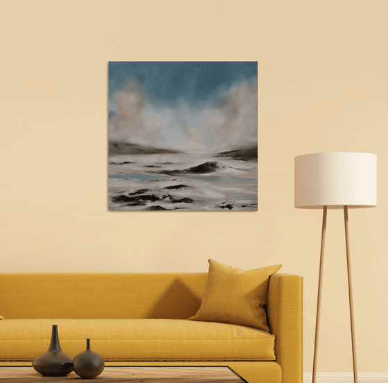 Ancient Geyser; large square canvas