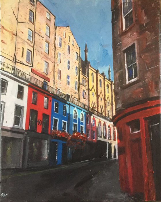 A view of Victoria Street, Edinburgh