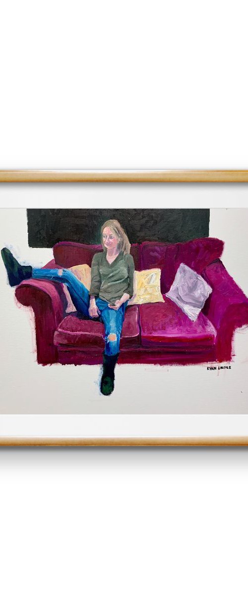 Woman Sitting by Ryan  Louder