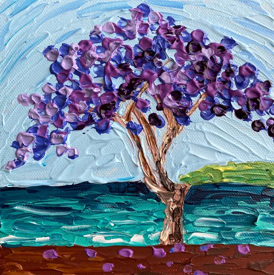 Purple tree in a paradise