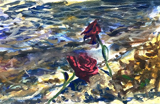 Two Red Roses By The Sea