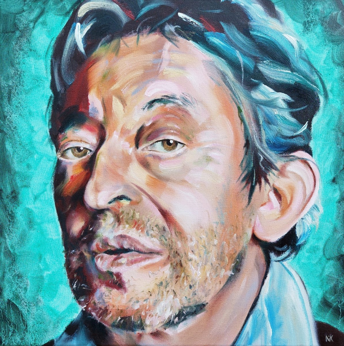 Expressive Oil Painting , Serge By Nick Pike, 20 X 20, Artwork For Sale On Artfinder