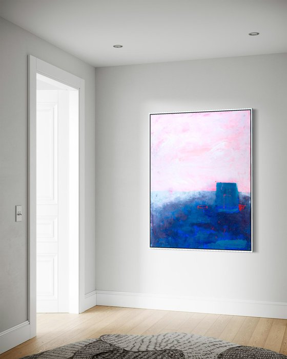 Blue fog in a red field