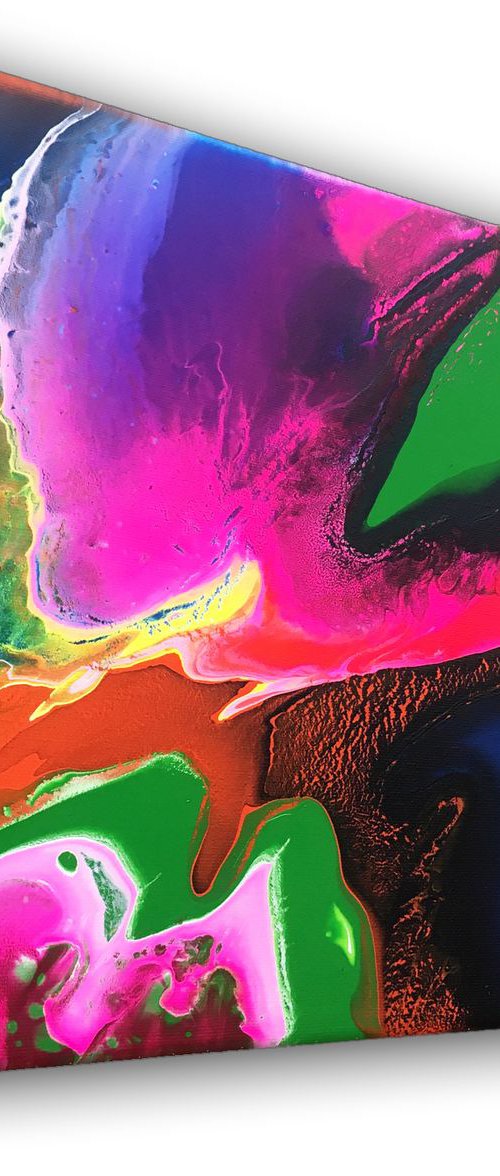"Green Envy" - FREE USA SHIPPING -  Original Abstract PMS Acrylic Painting, 12 x 12 inches by Preston M. Smith (PMS)