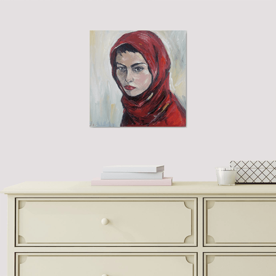 Woman in a Red Headscarf