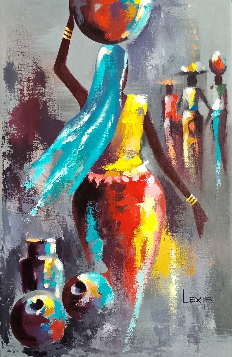 Woman In Veil By Alex Mensah, 13 X 20, Artwork For Sale On Artfinder