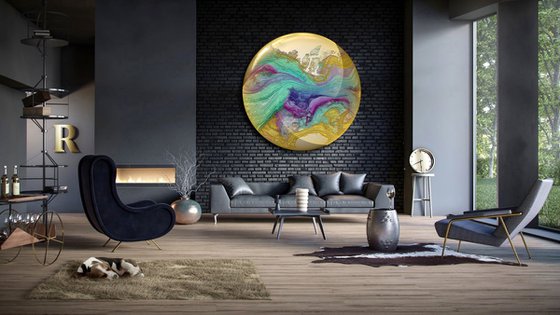 Mundo 3/XL large circular artwork