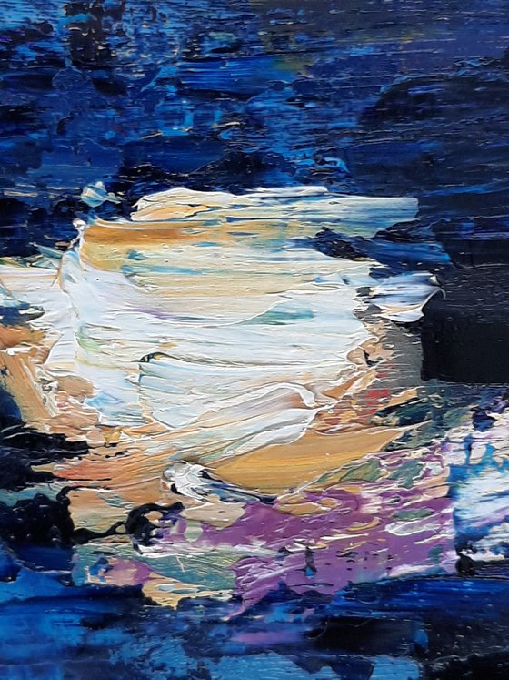 The Midnight Moon = semi abstract seascape