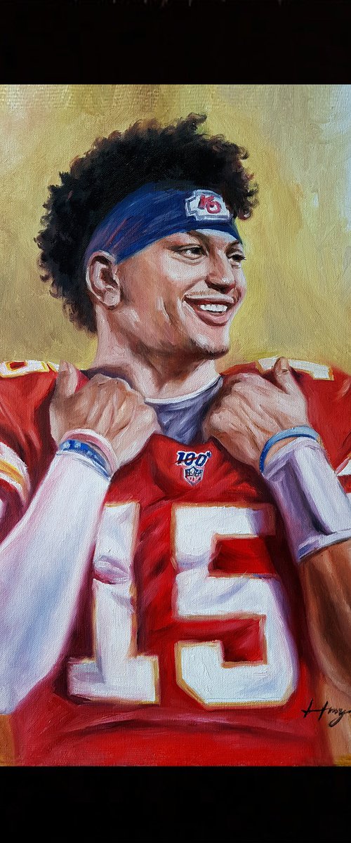 Patrick Mahomes NFL QB Player by Henry Cao