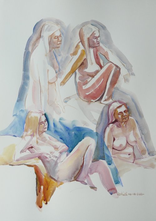 female nude 4 poses by Rory O’Neill