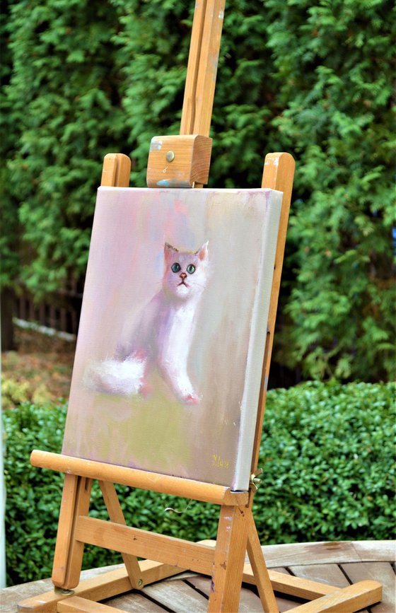 White fluffy