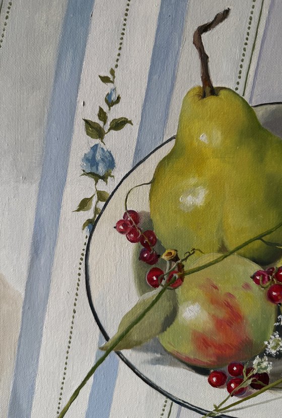 Blue symphony on the kitchen table