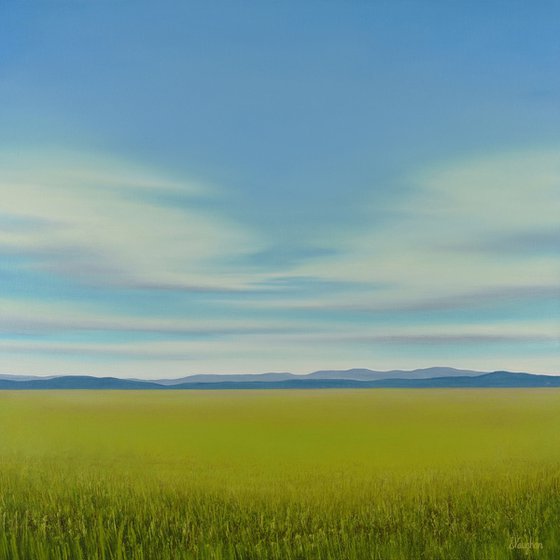 Green Field - Blue Sky Contemporary Landscape