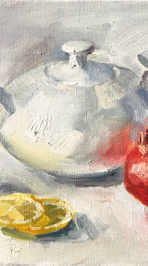 Teapot and grenade by Nataliia Nosyk
