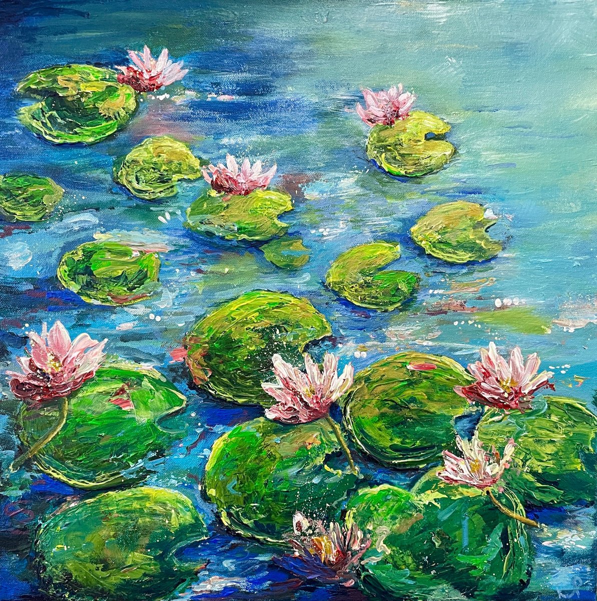 Lily pond by Emma Sian Pritchard