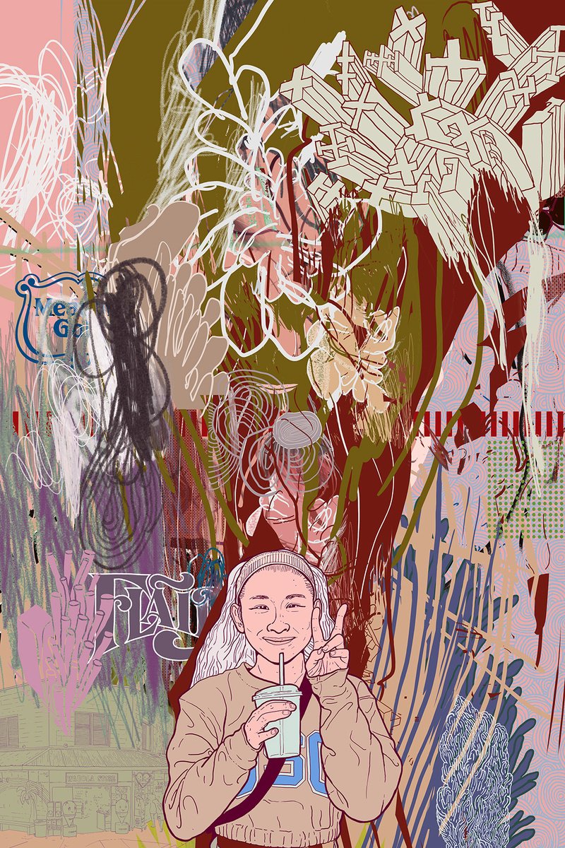 Abstract Portrait Giclee Print By Alasdair Willis, 16 X 23, Butter Hop Scotch, Original Artwork