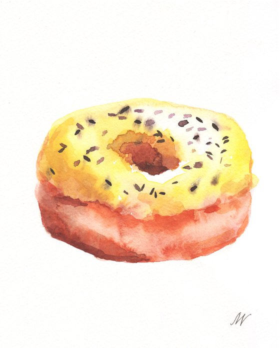 Yellow donut.