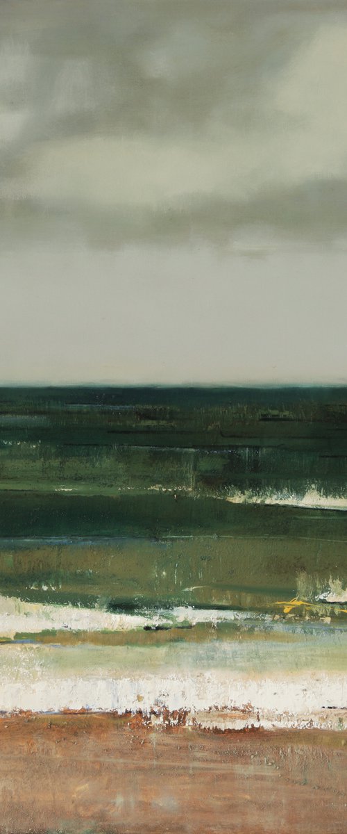Green Sea 30x30 inch 76x76 cm by Bo Kravchenko by Bo Kravchenko