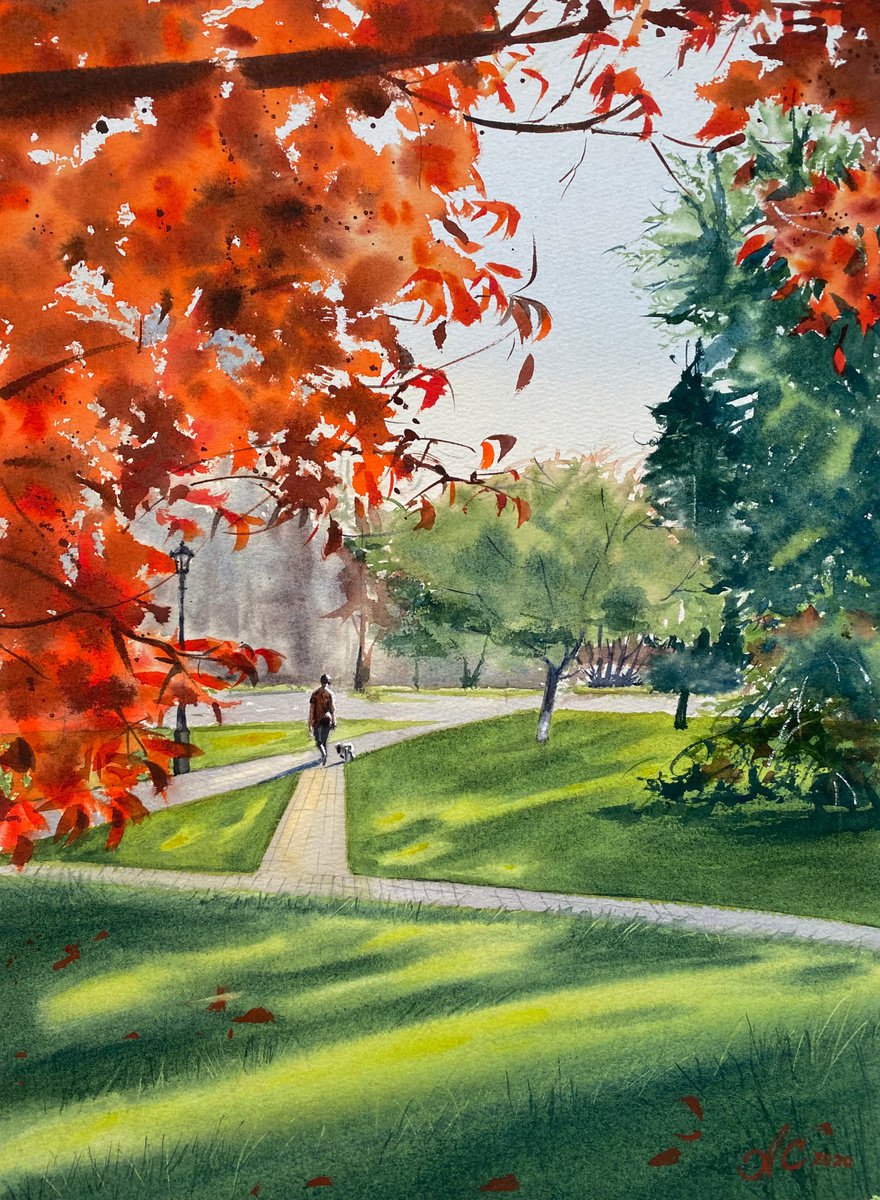 Autumn Walk by Alla Semenova