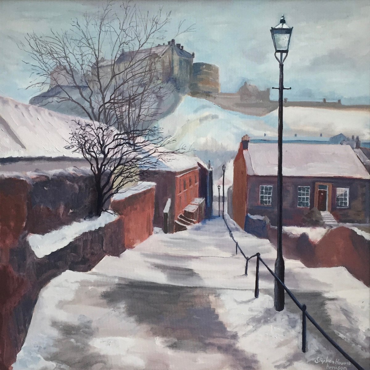 Edinburgh Castle From The Vennel by Stephen Howard Harrison