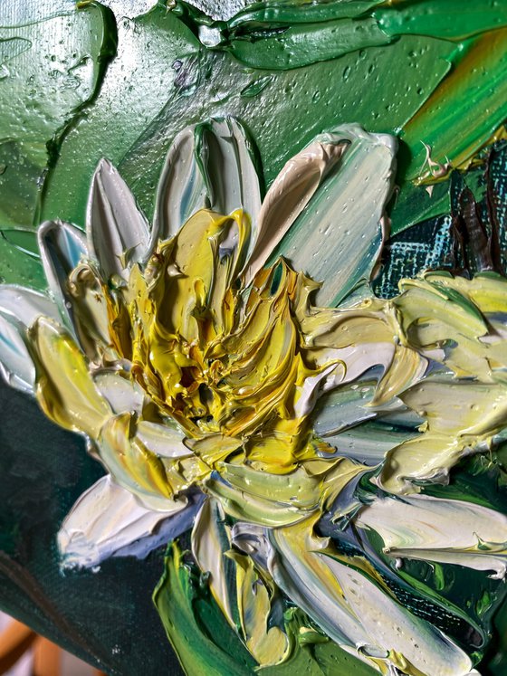 Water Lily — Palette Knife Oil Study
