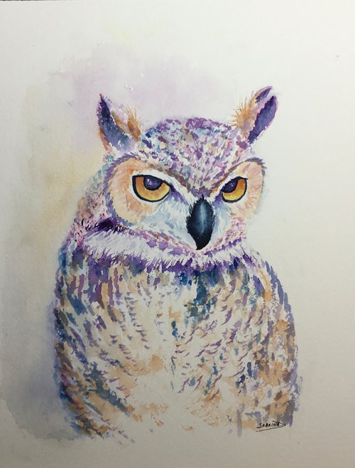 Great Horned owl by Sabrina’s Art