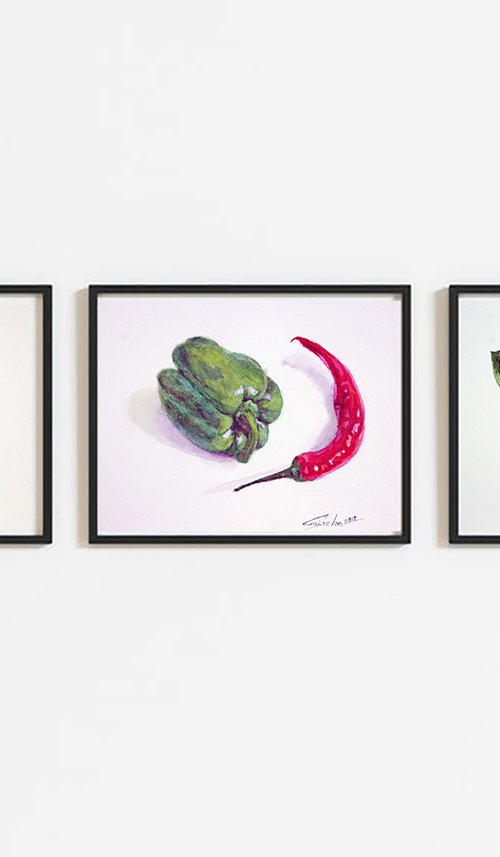 Set of three vegetables by Elena Gaivoronskaia