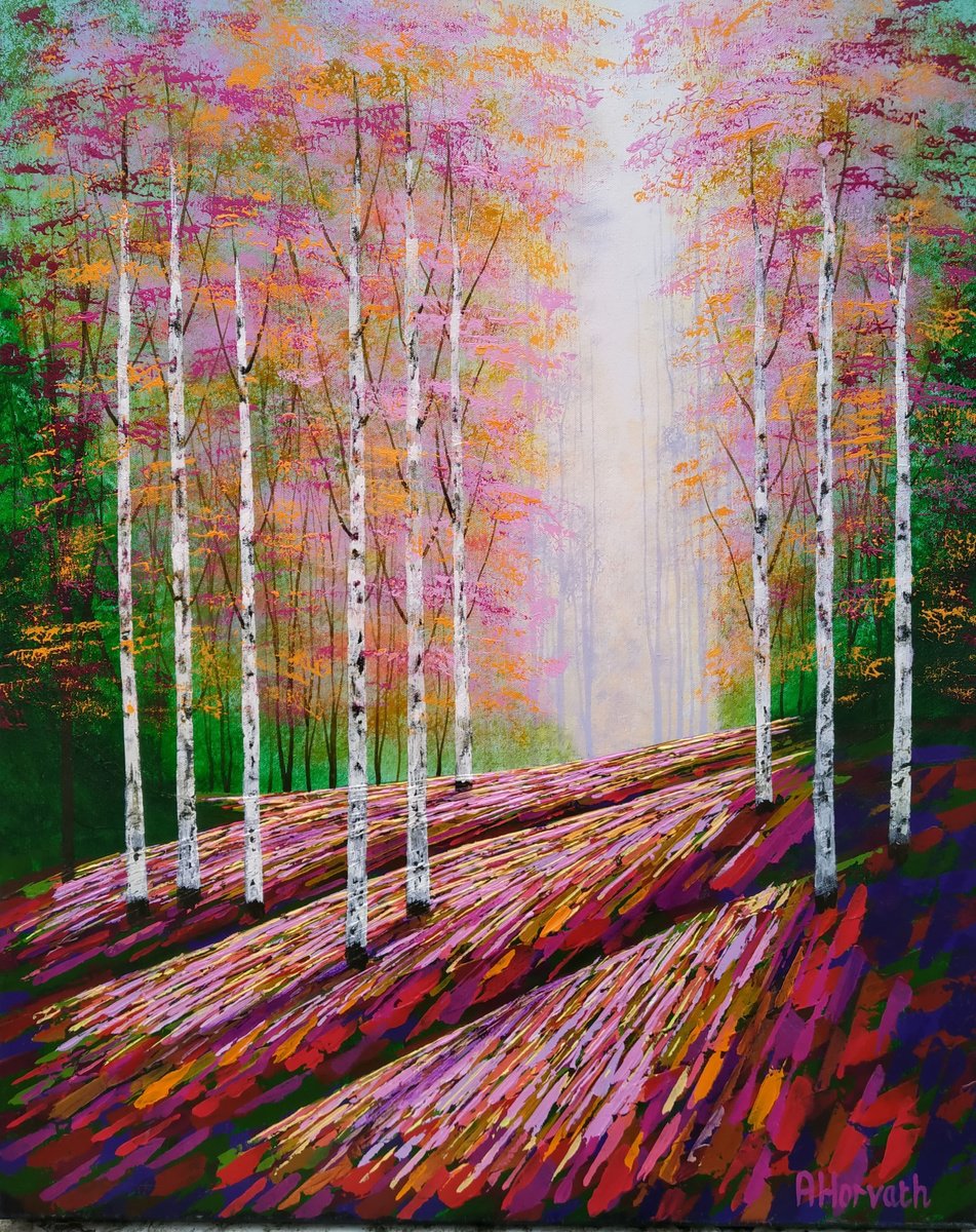  Golden Forest Light By Amanda Horvath, 24 X 30, Artwork For Sale On Artfinder
