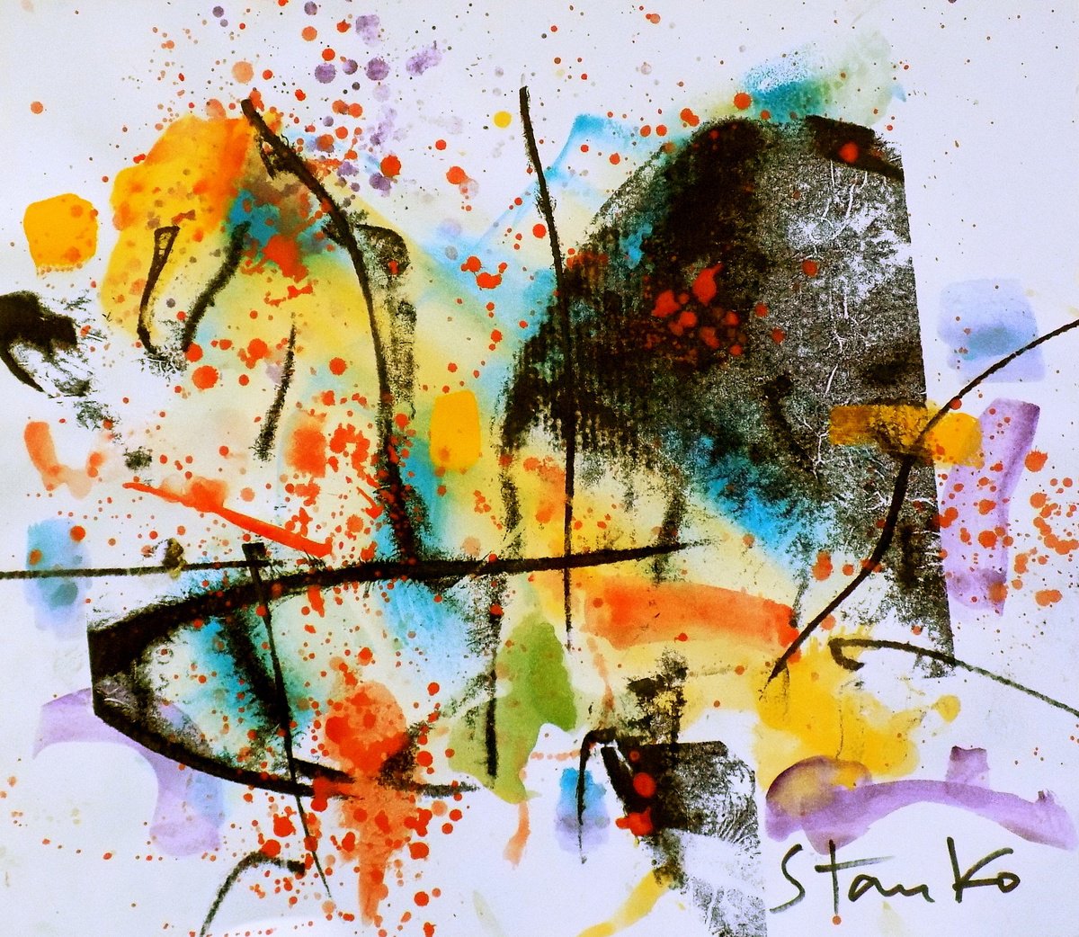 Abstract Drawing , Abstract Landscape-Xii By Stanislav Bojankov, 14 X 12, Artwork For Sale On Artfinder
