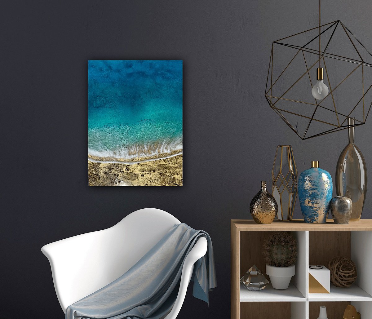 Photorealistic Landscape Acrylic Painting By Ana Hefco, 18 X 24, Still Waters, Holding On, Original Artwork