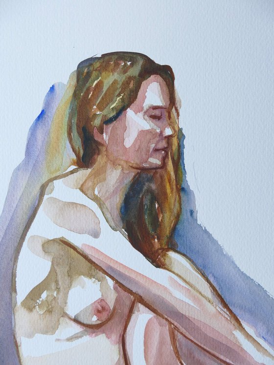 Seated female nude